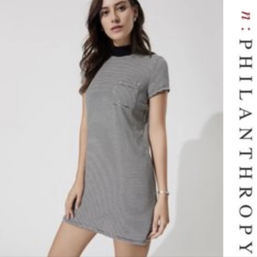 N:PHILANTHROPY BECKETT STRIPE MINI DRESS S - Picture 1 of 8
